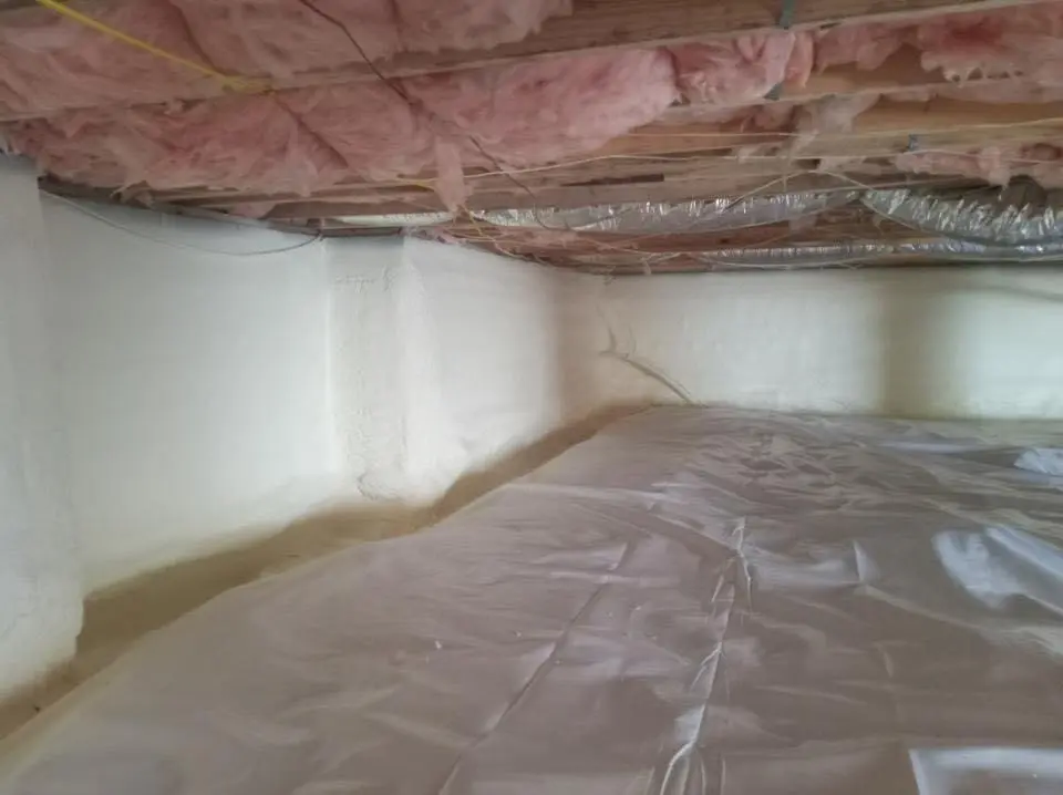 Crawl space encapsulation with closed-cell spray foam for Roof Maintenance in Ocean